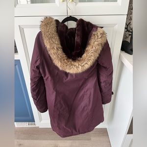 Plum Aritzia Knee Length Coat